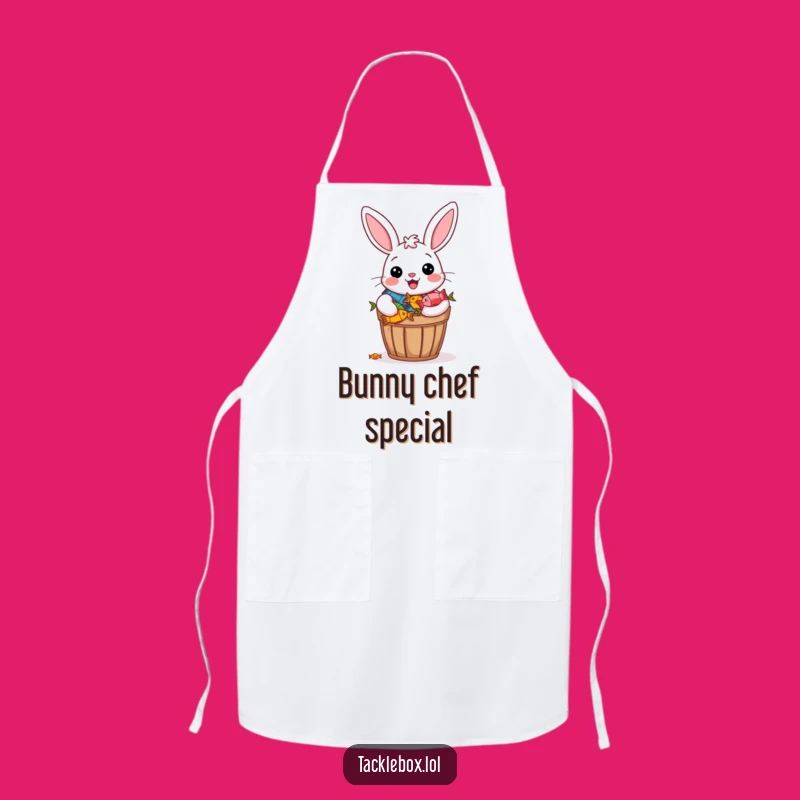 Funny Bunny Fishing Apron - Hilarious Kitchen Success for Anglers!