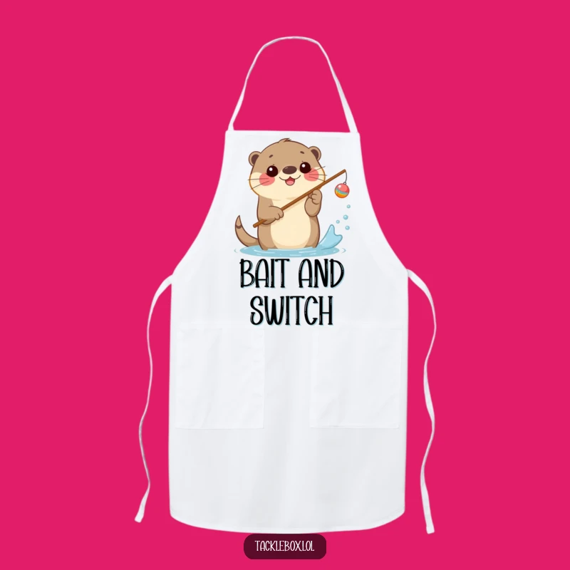 Funny Otter Fishing Apron - Hilarious Kitchen Fun for Anglers!