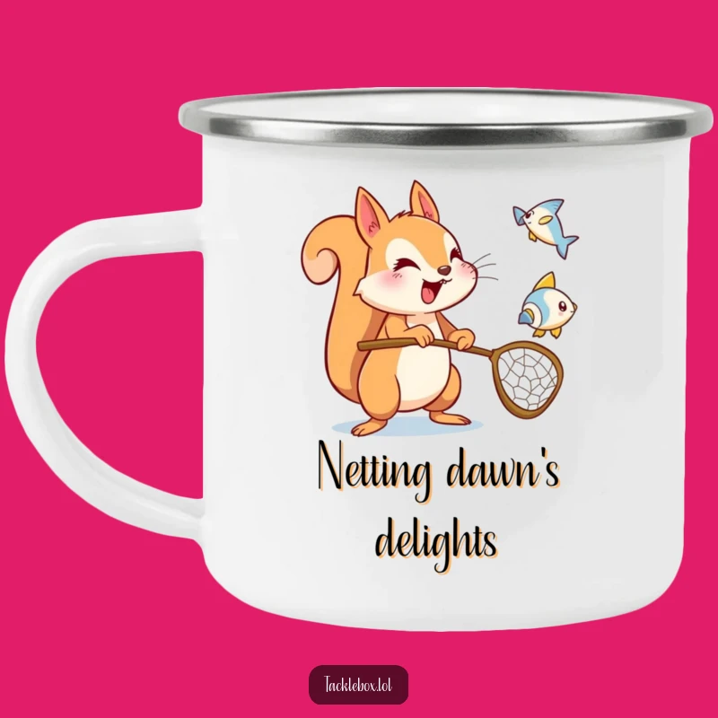 Funny Squirrel Camping Mug: Durable & Energetic Outdoor Drinkware Gift