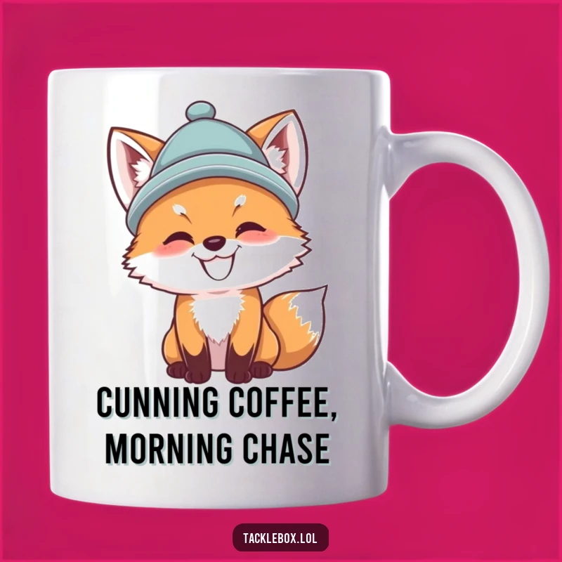 Funny Fox Cub Fishing Mug: Charming & Hilarious Angler Gift