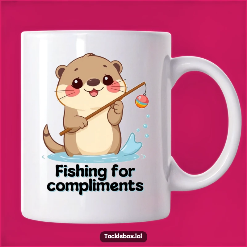 Funny Otter Fishing Mug - The Perfect Hilarious Gift for Anglers!