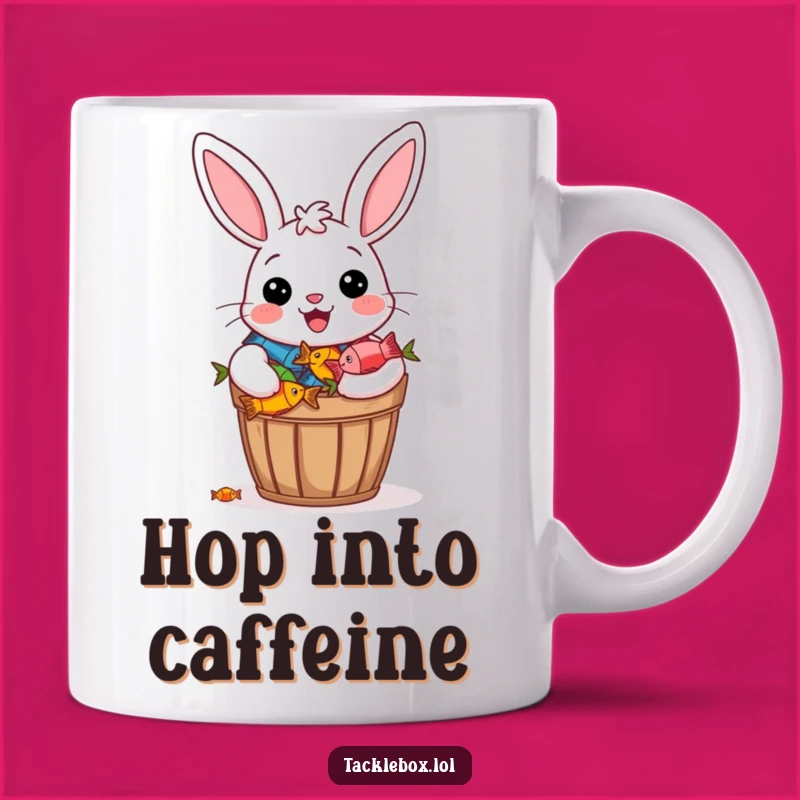 Funny Bunny Fishing Mug - Hilarious Success Story Gift!