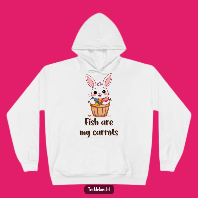 Funny Bunny Fishing Hoodie - Cozy and Hilarious for Happy Anglers!